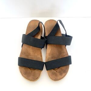 Steve Madden Jaklyn Espadrille Platform Sandal in Black Summer Shoes Size 9M